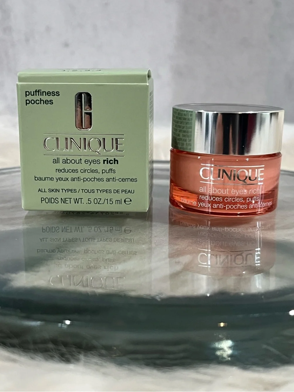 NEW Clinique All About Eyes Rich Eye Cream Under Eye Smoother 05 Ounces
